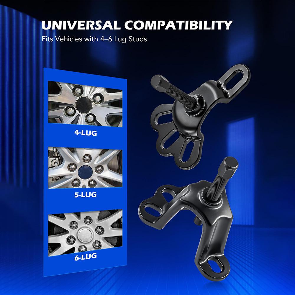 Universal Front Wheel Hub Puller Kit for 3-3/4" to 4-1/2" Inner Diameter Rear Axles