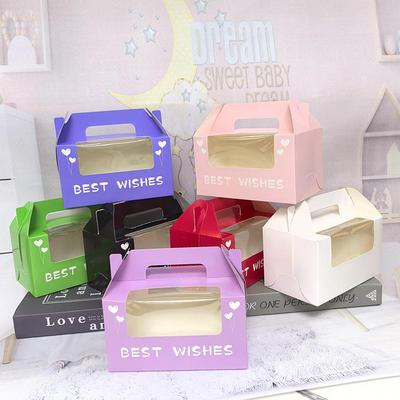 Caja para Cupcakes y Muffins con Ventana Transparente para Postres