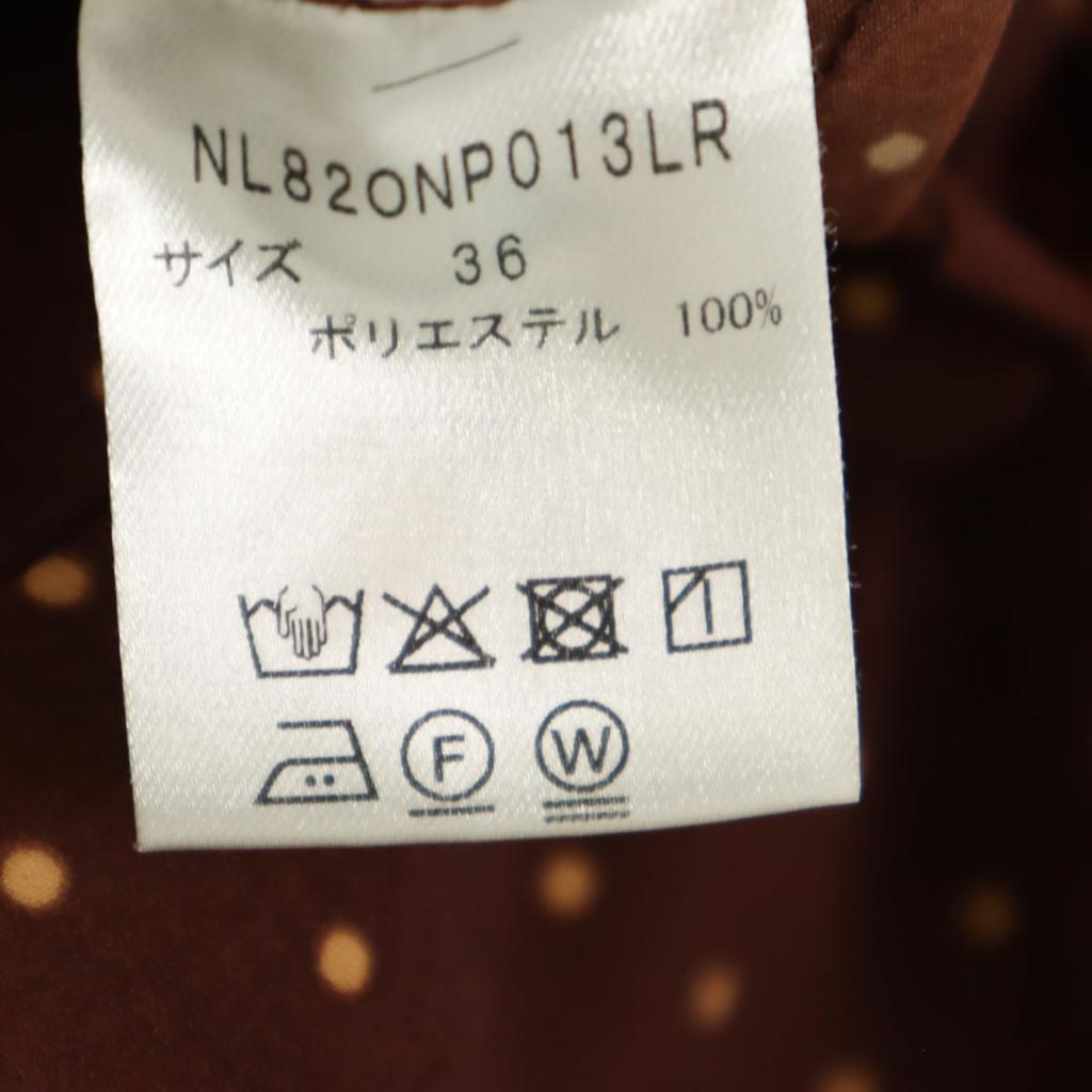 nano universe Five-quarter sleeve one piece 36 Brown Women Used