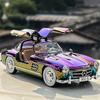 1/24 Benzs 300SL Alloy Car Model Diecasts Metal Classic Electroplating Vehicles Car Model Simulation Sound and Light Kids Gifts