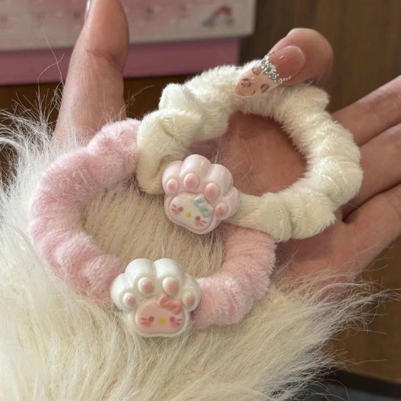 1PC cute milk huhu cat claw KT cat hair band soft cute autumn and winter plush headrope Internet celebrity ins style versatile hair accessories
