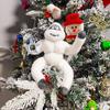 Yousheng Abominable Snowman Christmas Tree Topper Plush Stuffed Snow Elf Christmas Tree Hugger with Star for Xmas Treetop Decoration
