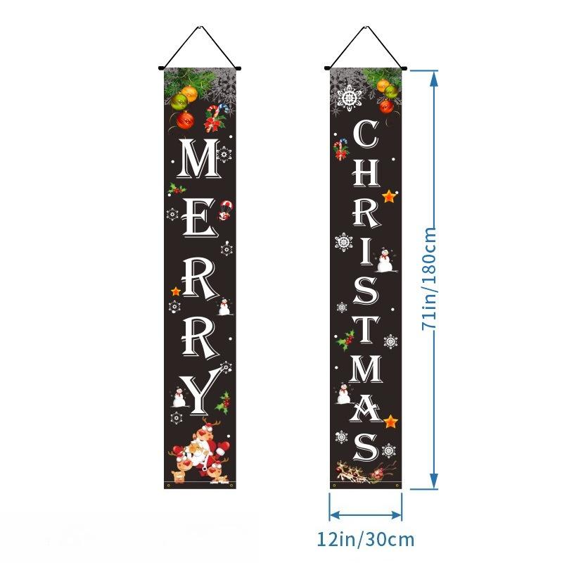 

1 Pair Autumn Welcome Porch Sign, Polyester, Pumpkin & Maple Leaf Pattern Front Door Hanging Banner Seasonal Farmhouse Harvest Thanksgiving Home Decor