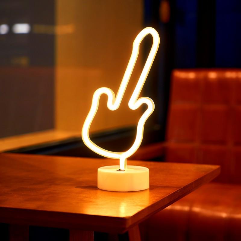 Creative LED Heart Neon Light - Romantic Atmosphere Table Lamp for Bedroom Decor