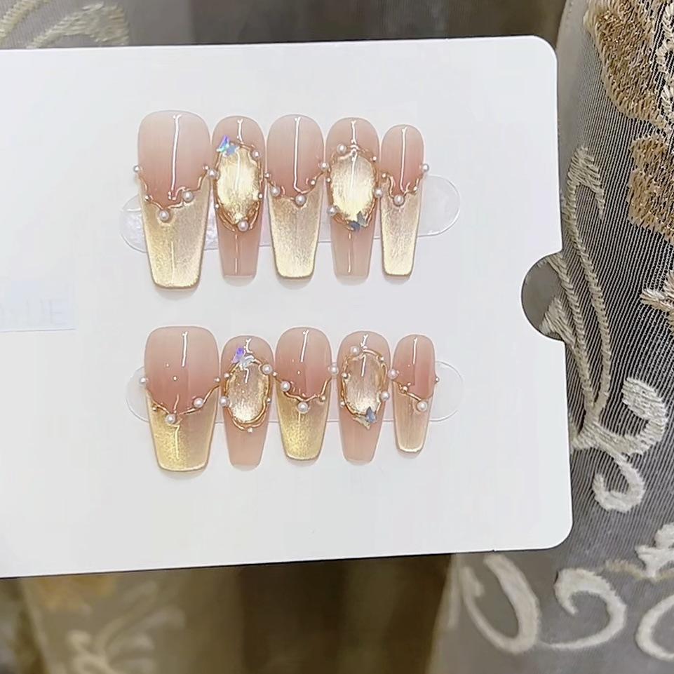 Pure Hand-made Phototherapy Wears Armor-smile Flower Water Moon Finished Product Reusable Nail Art Patches