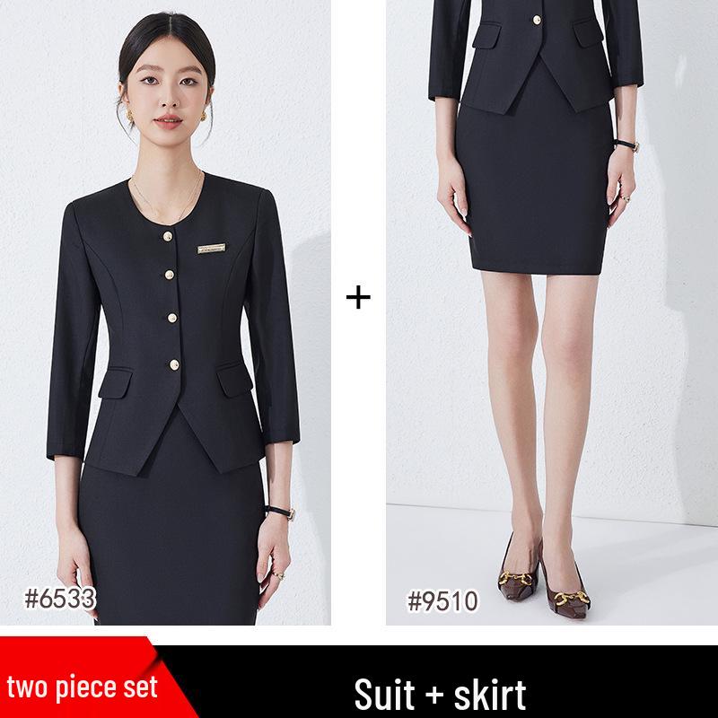 Women's Professional Workwear Suit: Skirt Set for Hotel, Salon, and Jewelry Store Managers