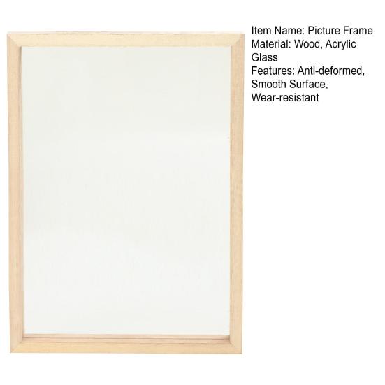 Picture Frame Burr-free Handcraft Transparent Decorative DIY Rounded Edges Kindergarten Children Craft Painting Frame Studio Supply