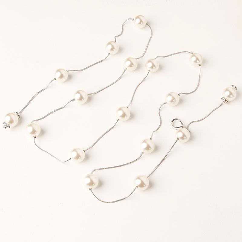 

Pearl Metal Waist Chain for Women Fashionable Fragrance Simple and Versatile Decorative Clothes Skirt Elegant and Elegant Waist-hugging Chain