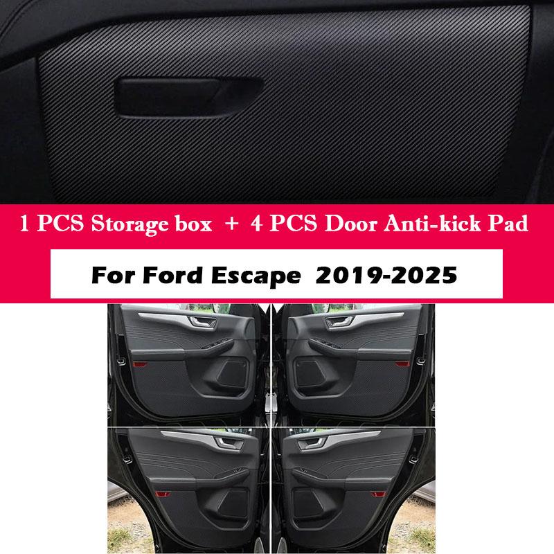 For Ford Escape -2025 Car Inner Door Anti-Kick Pad Cover Sticker Glove Box Anti-dirty Protective Accessories 2024