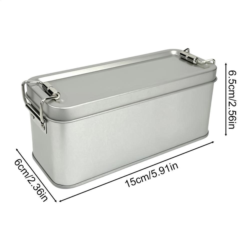 Прямоугольная металлическая жестяная коробка, пустой контейнер для хранения для ювелирных изделий, ручек, косметики, конфет, органайзер для дома и путешествий, декоративная подарочная коробка