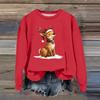 Women's Fashion Casual Long Sleeve Loose Christmas Printed Sweatshirt