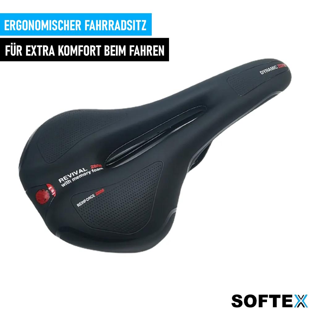 SOFTEX Fahrradsattel Fahrrad Sattel Fahrradsitz Gel Memory-Schaum Bequem MTB