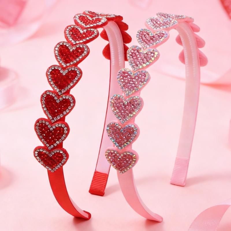 Sprankelende Hartvormige Strass Hoofdband Schattig Valentijnsdag Thema Haaraccessoire Voor Leuke Haardracht Perfect Cadeau Voor Vrouwen