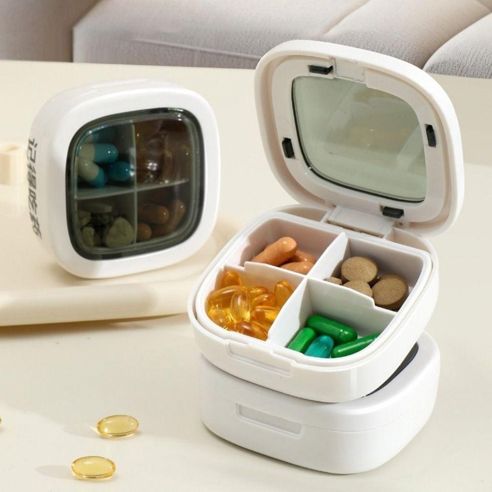 Moisture-proof Pill Box Plastic Medicine Container Portable Vitamin Organizer  Living Room