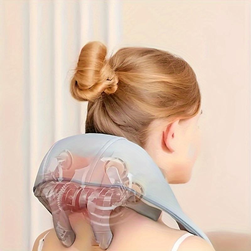 USB Rechargeable Neck Massager with Deep Massage, Kneading, Clamping and Tapping for Comfortable Shoulder and Neck Relief, Suitable for All Ages