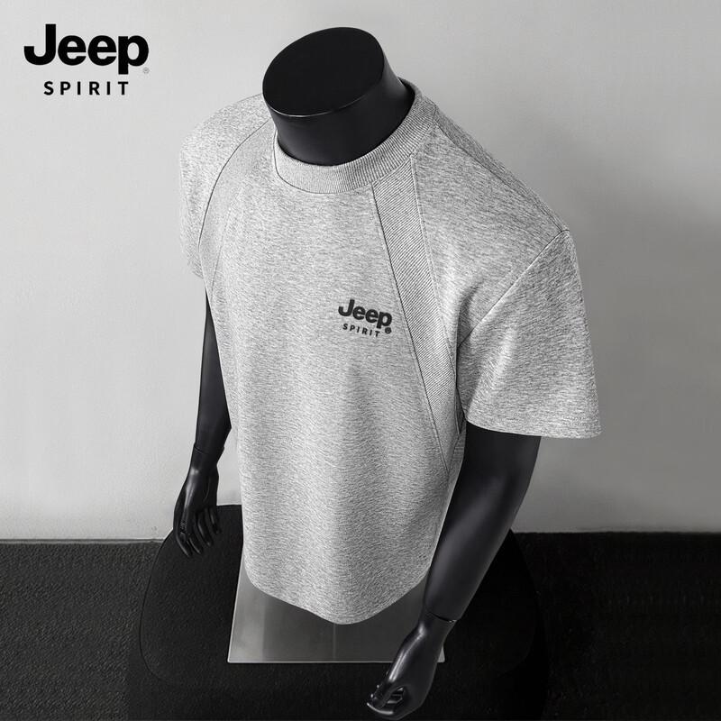 

JEEP SPIRIT Men s Splicing Short Sleeve T-Shirt L