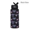 1L Capacity 1000ML Tumbler Printed Design With Straw Vacuum Bottle Large Capacity 304 Stainless Steel Drinking Cup