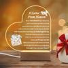 FGYKL-C-DM16841PC Acrylic Luminous Ornament Photography Accessories, USB Base, Memorial Condolence Gift, Heaven Letter Figurines