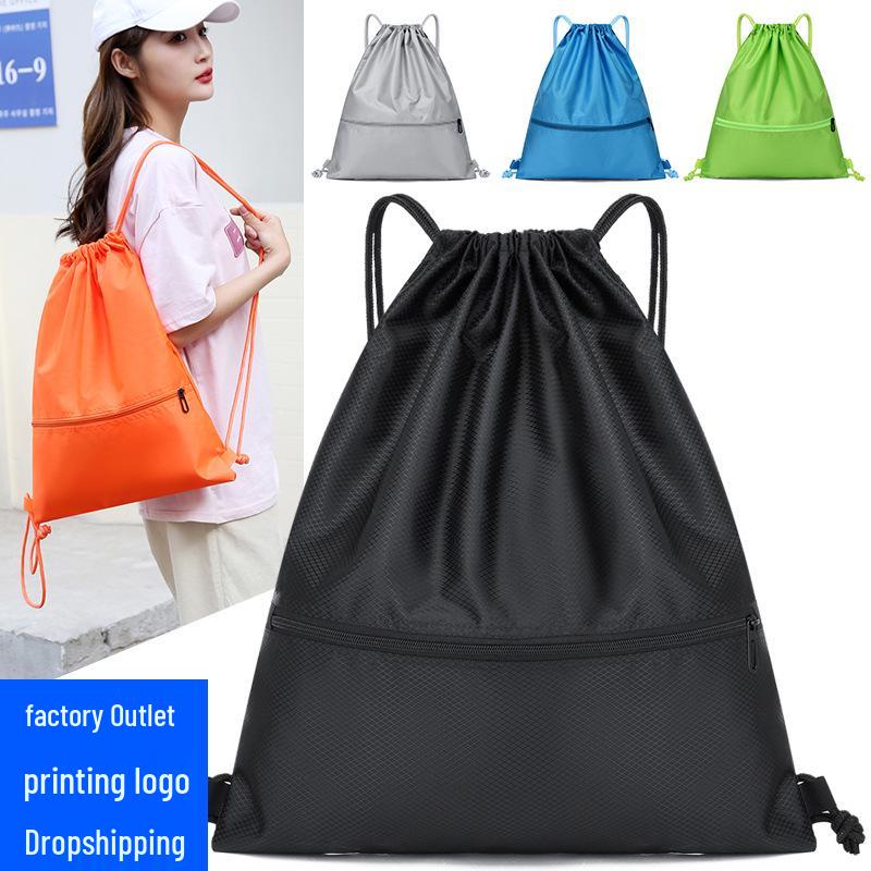 Water-Resistant Drawstring Sports Backpack for Outdoor Activities