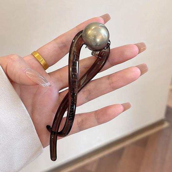 1/3-teiliges Bananenclip-Set für Damen, rutschfeste Twist-Haarclips mit Kunstperlen, Vintage-Stil, französischer Pferdeschwanz-Schnallenclip, Haar-Accessoires