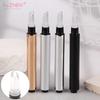 1PC Mini 3ml Gold/Silver/Matte Black Twist Pens Empty Lip GlossPen Silicone Brush Tip Cosmetic Acne Oil Container Concealer Tube