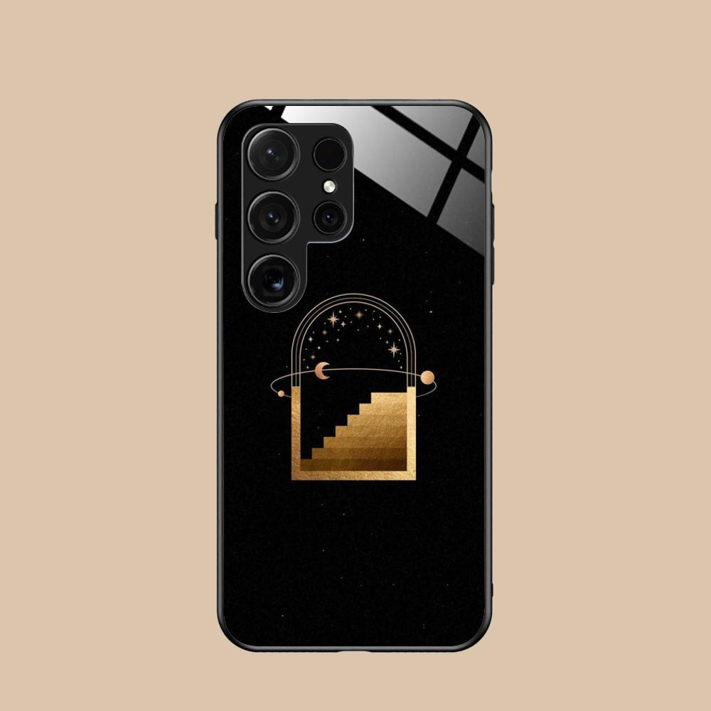 Sun Moon Mobile Cell Phone Case for Samsung Galaxy S26 S25 S24 S23 S22 S21 S20 Note20 Plus FE Ultra Glass Colorful Cover Cover