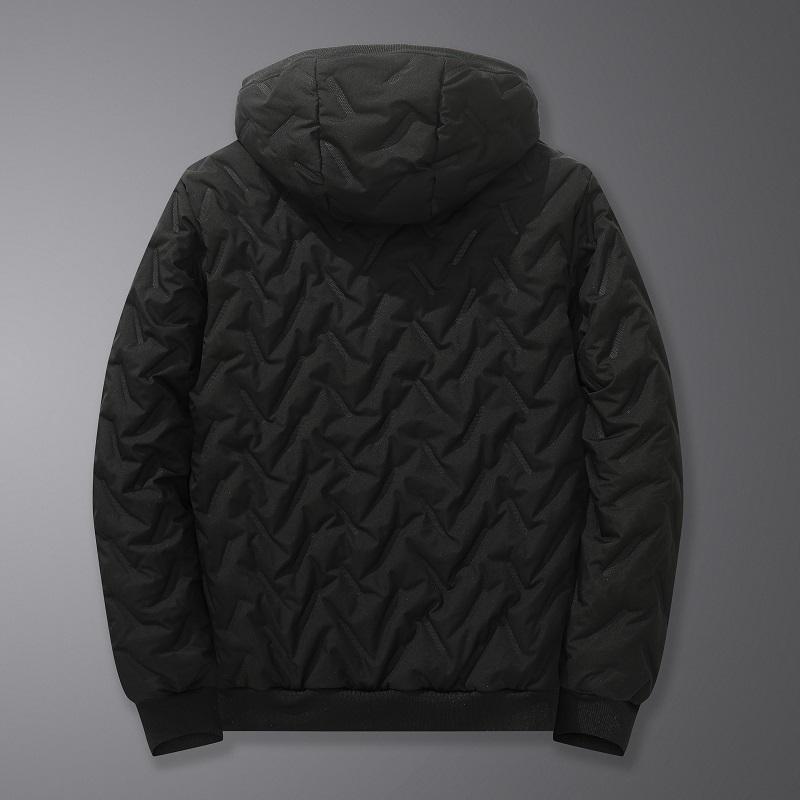 Herren Baumwoll-Steppjacke mit Winterwärme und Windschutz, Baumwolljacke, Lockere Freizeitjacke, Dicke Jacke