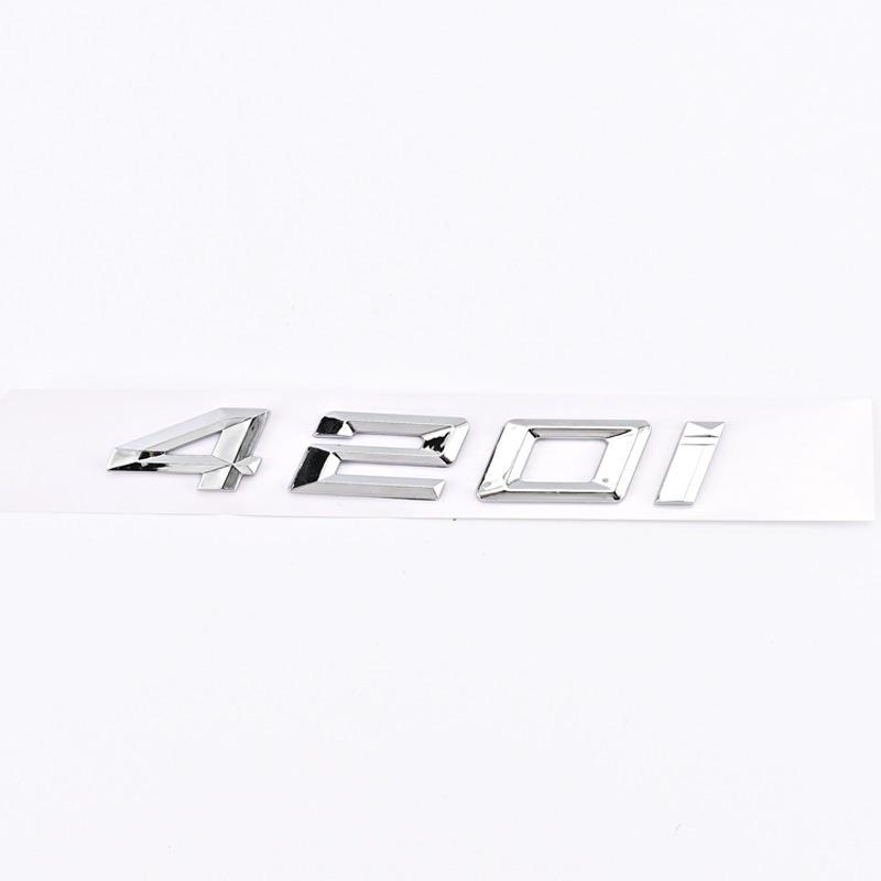 Compatible Emblem for 2020-2023 BMW 4 Series 420i, 425i, 430i, and 440i - Modified Rear Displacement Badge