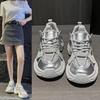 Fashion Autumn Summer Black Casual Women Fashion Platform Sport Shoes Women Chunky Sneakers Women Mesh Leather Platform Designer Shoes