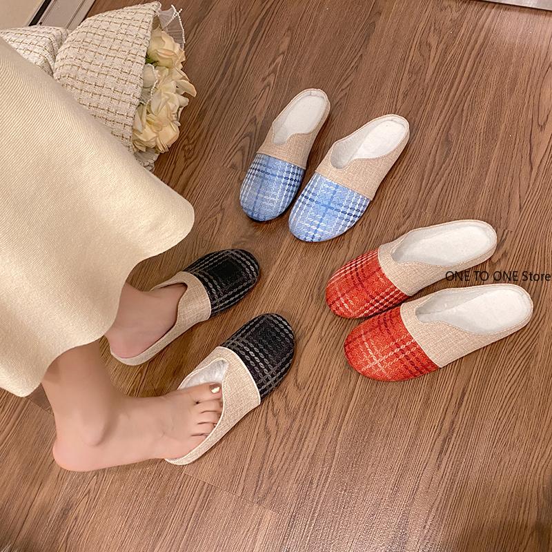 Half Slippers for Women To Wear Out New Summer Versatile Woven Breathable Flat Bottomed Baotou Lazy Sandals Tenis Feminino