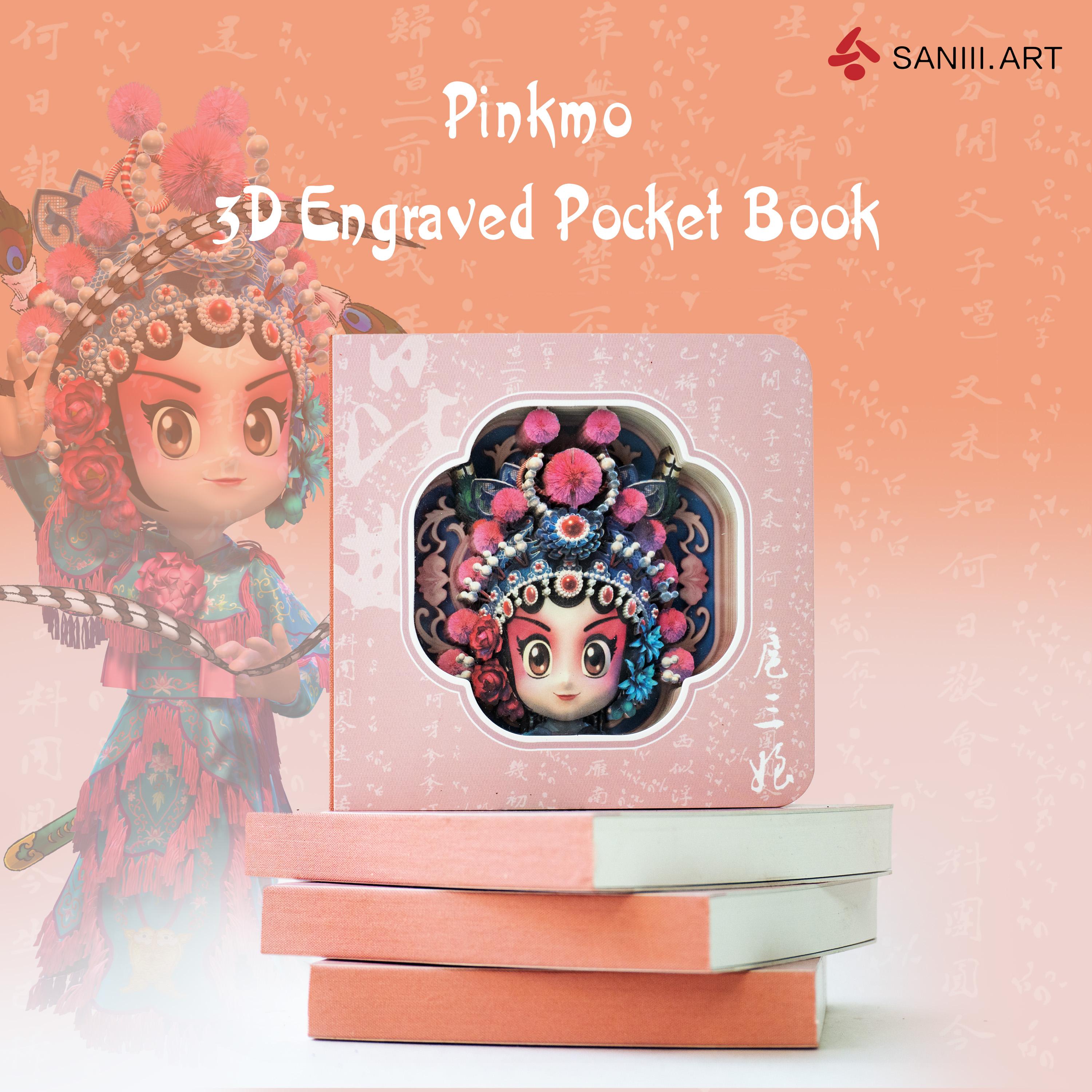 Kids Anime Creative Notebook: 3D Sculptural Mini Pocket Memo Pad ODM Design (Pink,101mm*105mm&101mm*105mm) розовый