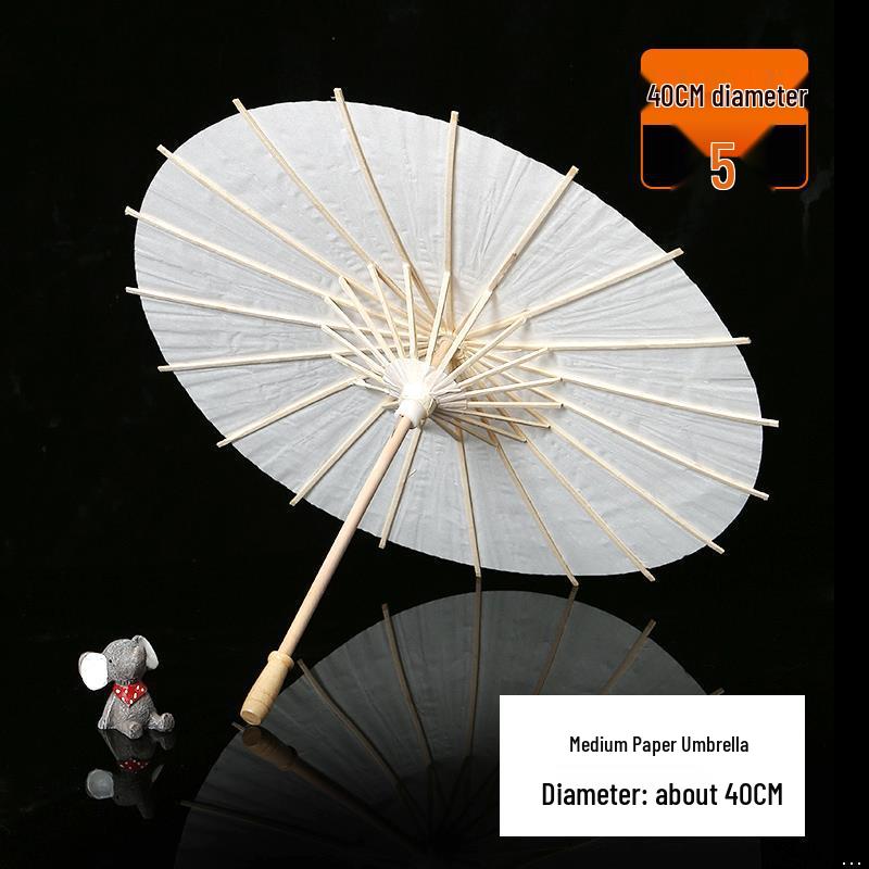 Handmade Children's Oil Paper Umbrella - Chinese Intangible Cultural Heritage, Small Flower Pattern, Ancient Style, Graffiti Material