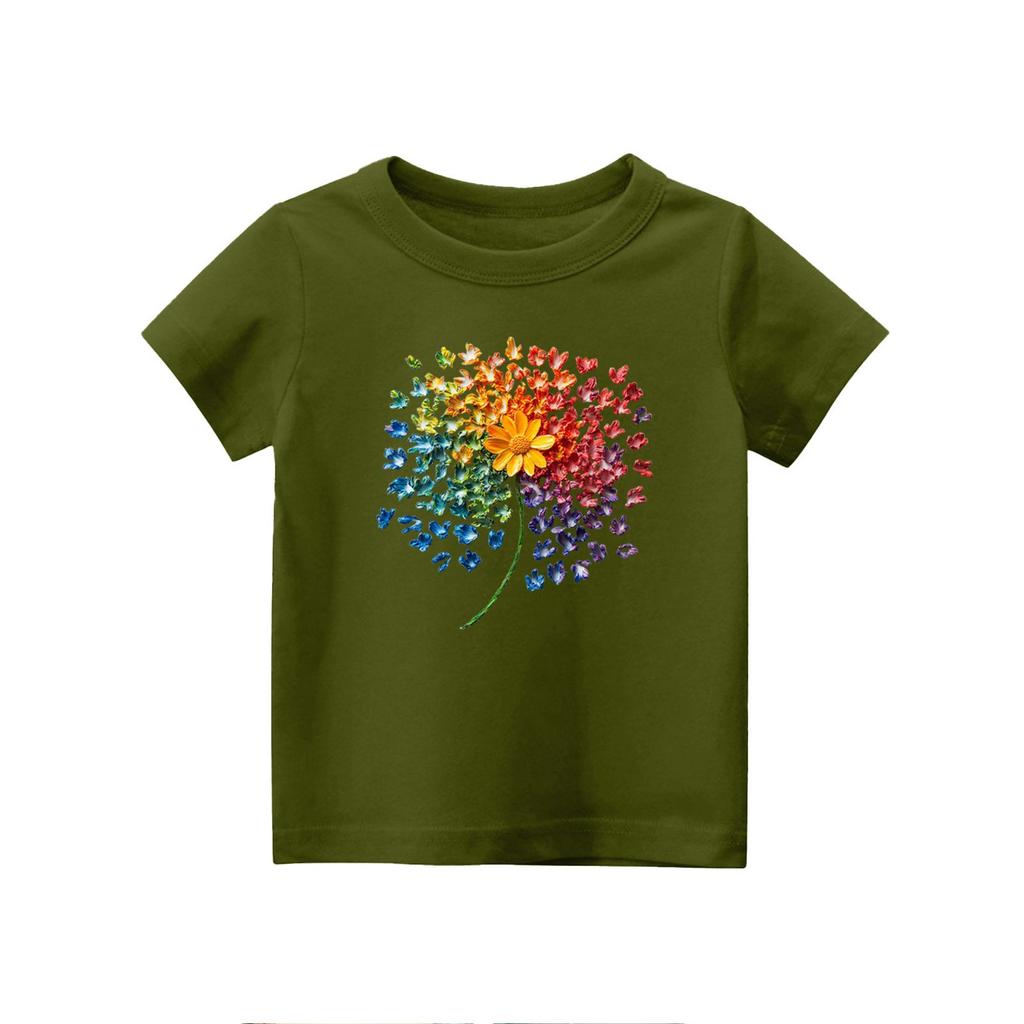 Camiseta infantil para meninos e meninas, camiseta de manga curta estampada para meninos e meninas
