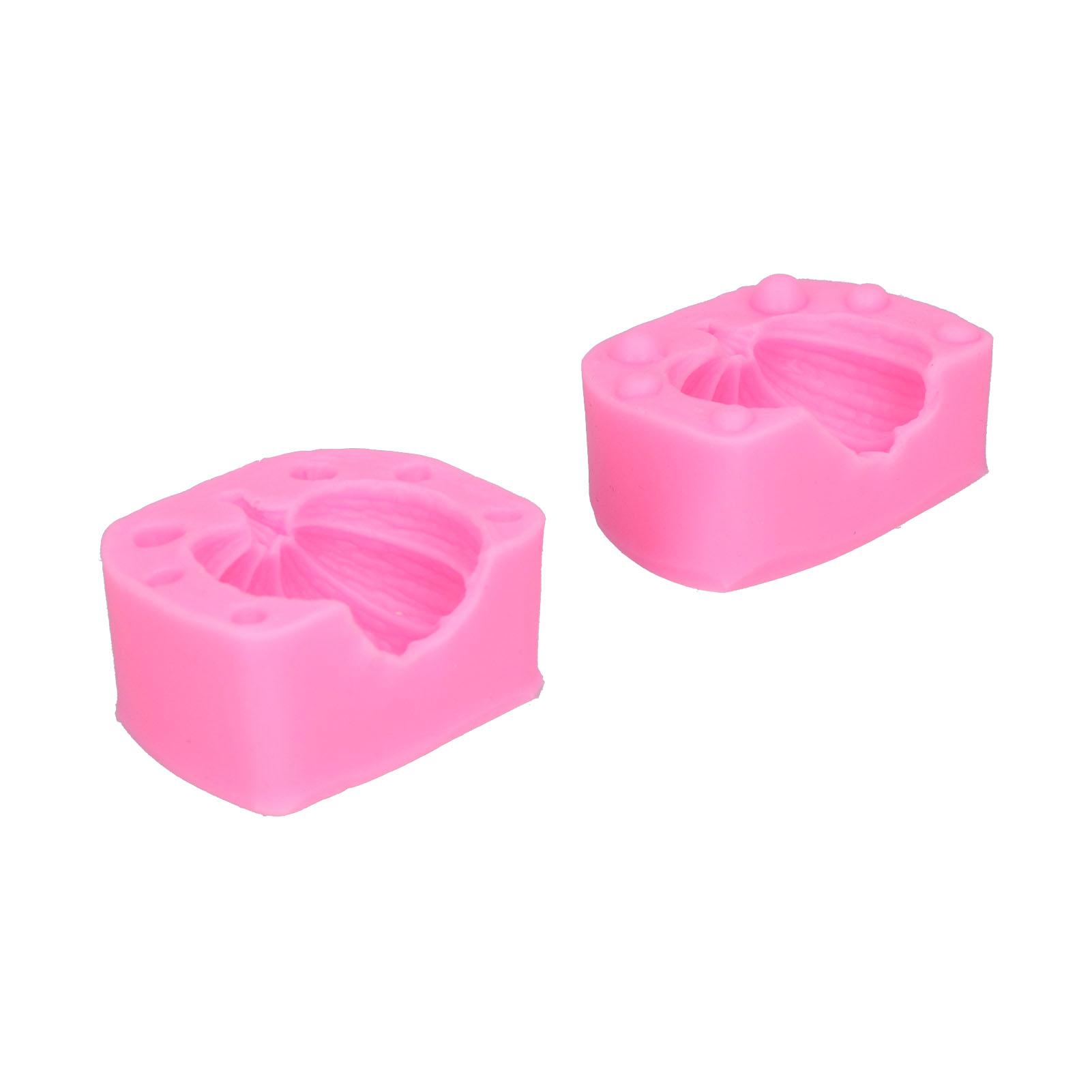 Silicone Mold Cartoon Pumpkin Shaped Food Grade Mold DIY Baking Tools for Pudding Ice Cream Cake HandMade Soap(Pink )