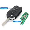 KEYYOU ID46-pcf7941 Chip Car Remote Key 3 Buttons Fob For Peugeot 208 2008 301 308 5008 508 Citroen C-Elysee C4-Cactus 434MHz