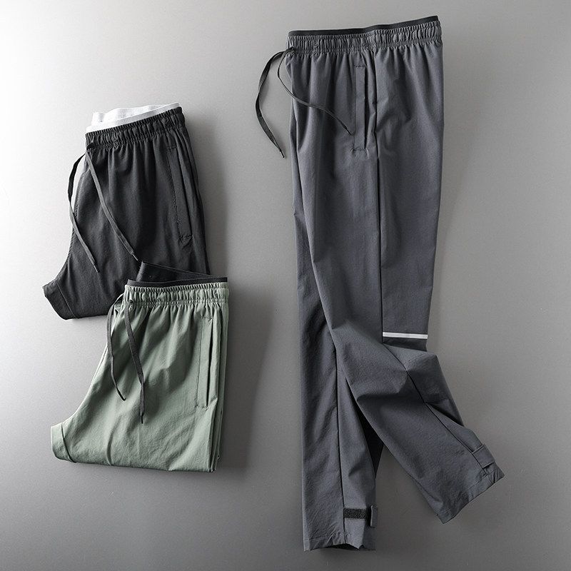 Foreign Trade Tail Order Cut Label Straight Export Night Running Sports Pants