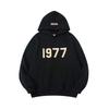 Three-dimensional flocking 1977 men's and women's American high street hoodie sweater trousers casual suit