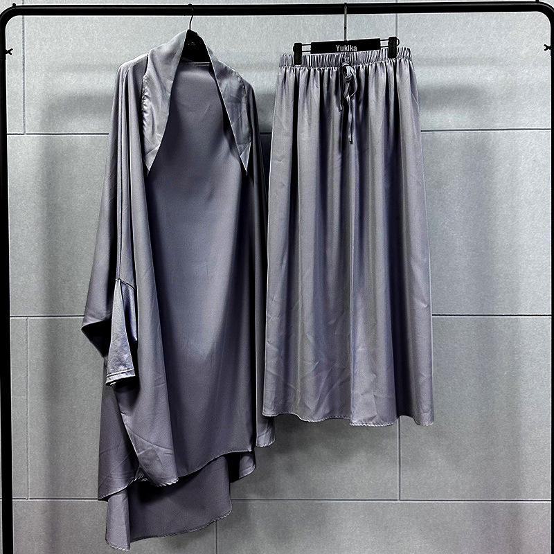 TikTok Fashion Women's Two-Piece Long Dress & Skirt Set