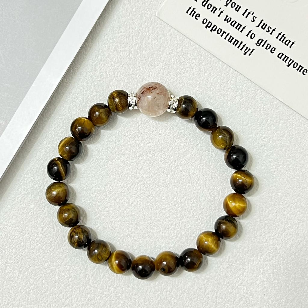 Tigerauge Stein Perlenarmbänder für Damen 8mm Runde Perlen Halbedelsteine Armreif DIY Schmuck Geschenke