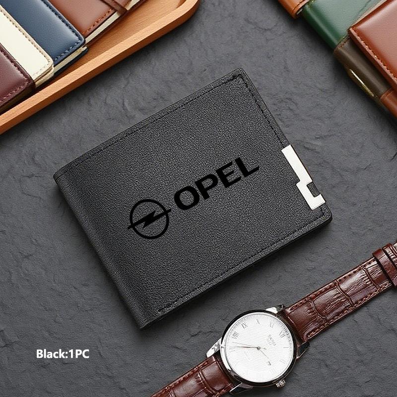 New Fashion Business Wallet Leather Car Logo Card Holder Men Coin Purse For Opel ADAM ASTRA J K CORSA E INSIGNIA MOKKA VIVA