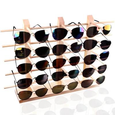 Displaying Storage Holder Glasses Frame Tray Solid Wood Stand Eyeglasses Organizer Shelf Sunglass Display Rack