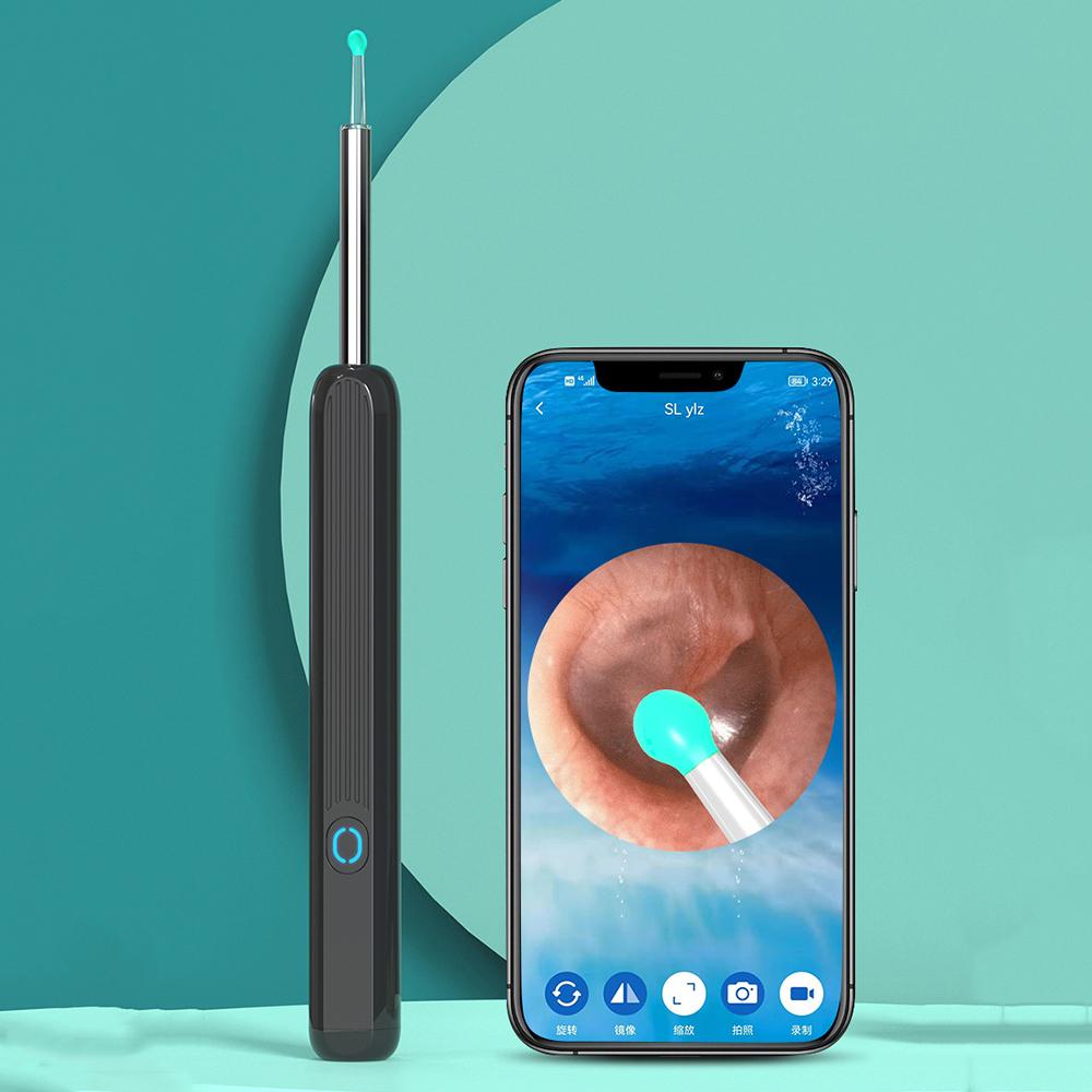 WiFi Visible Wax Elimination Spoon USB HD Load Otoscope Cleaner Removal