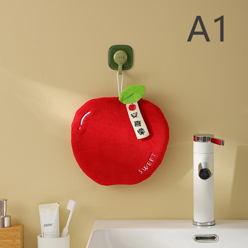 {Summer2} {Summer2} Fruit Hand Towel Kitchen Absorbent Cleaning Cloth Soft Bath Hanging Towels Bathroom Hand Cloth Home Supplies