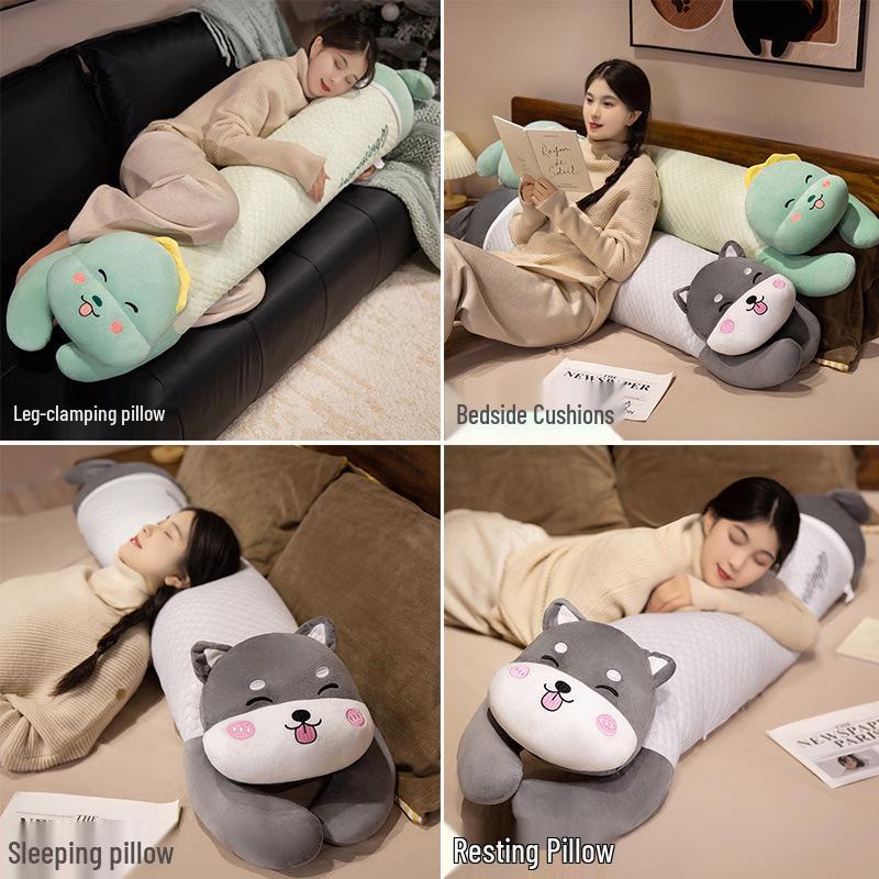 Cartoon Animal Velvet Body Pillow - Plush, Washable and Perfect for Summer, Backrest, or Leg Support