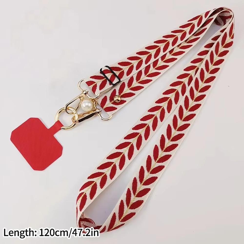 

1Pcs Adjustable Mobile Phone Rope Long Cell Phone Lanyard New Phone Strap Women Red
