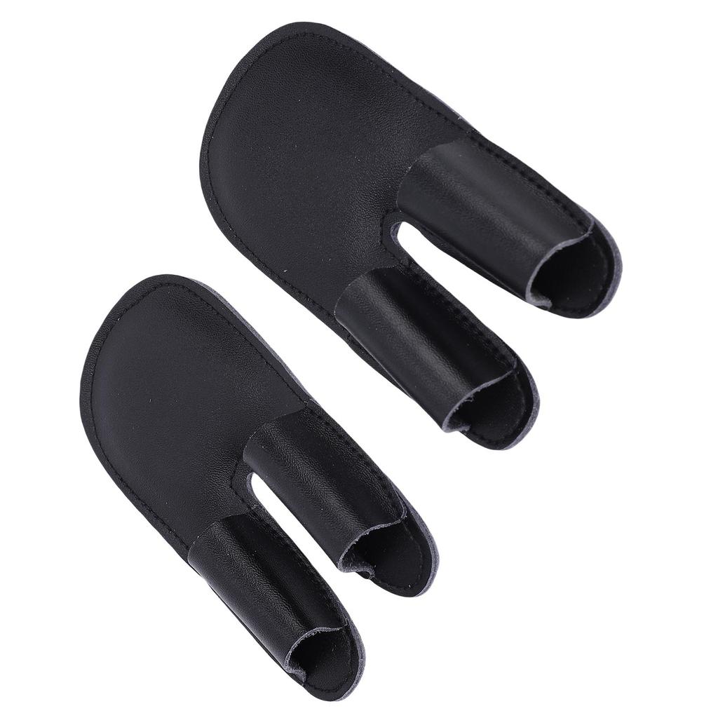 2pcs Baseball Finger Guard PU Leather Thickened Palm Shock Absorbing Sports Finger Sleeve Outdoor Training   Gear