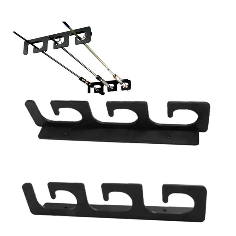 6 Rod Fishing Rod Holder Wall Ceiling Storage Rack Horizontal Rod Stand for Garage, Cabin, Basement Fishing Accessory