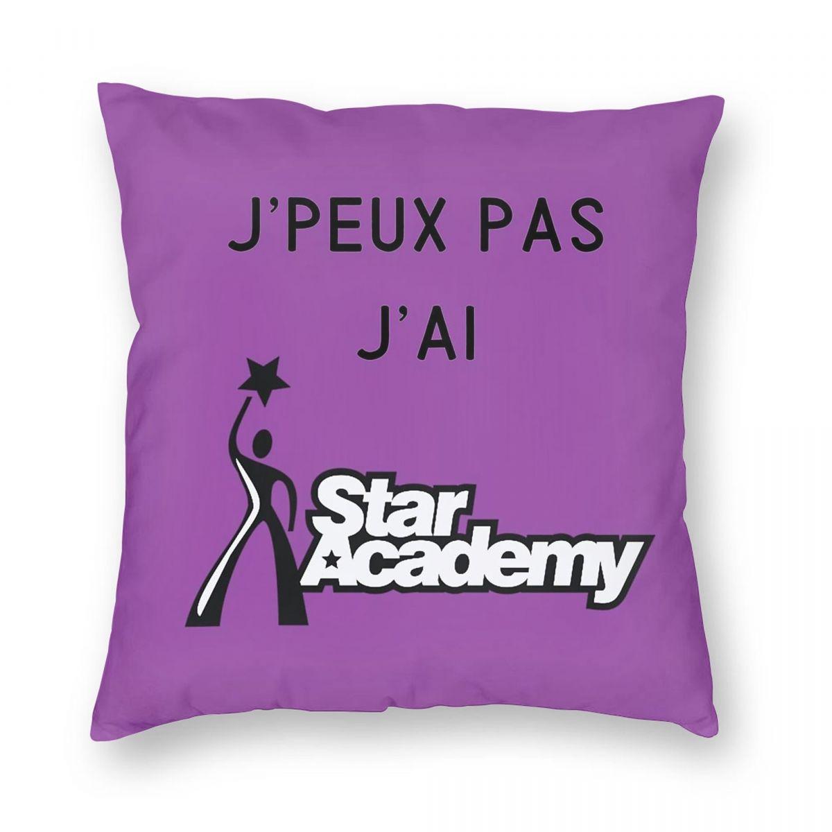 

I Can t I Have Star Academy Square Pillowcase Polyester Linen Velvet Pattern Zip Decorative Pillow Case Home Cushion Cover 12x12Inch
