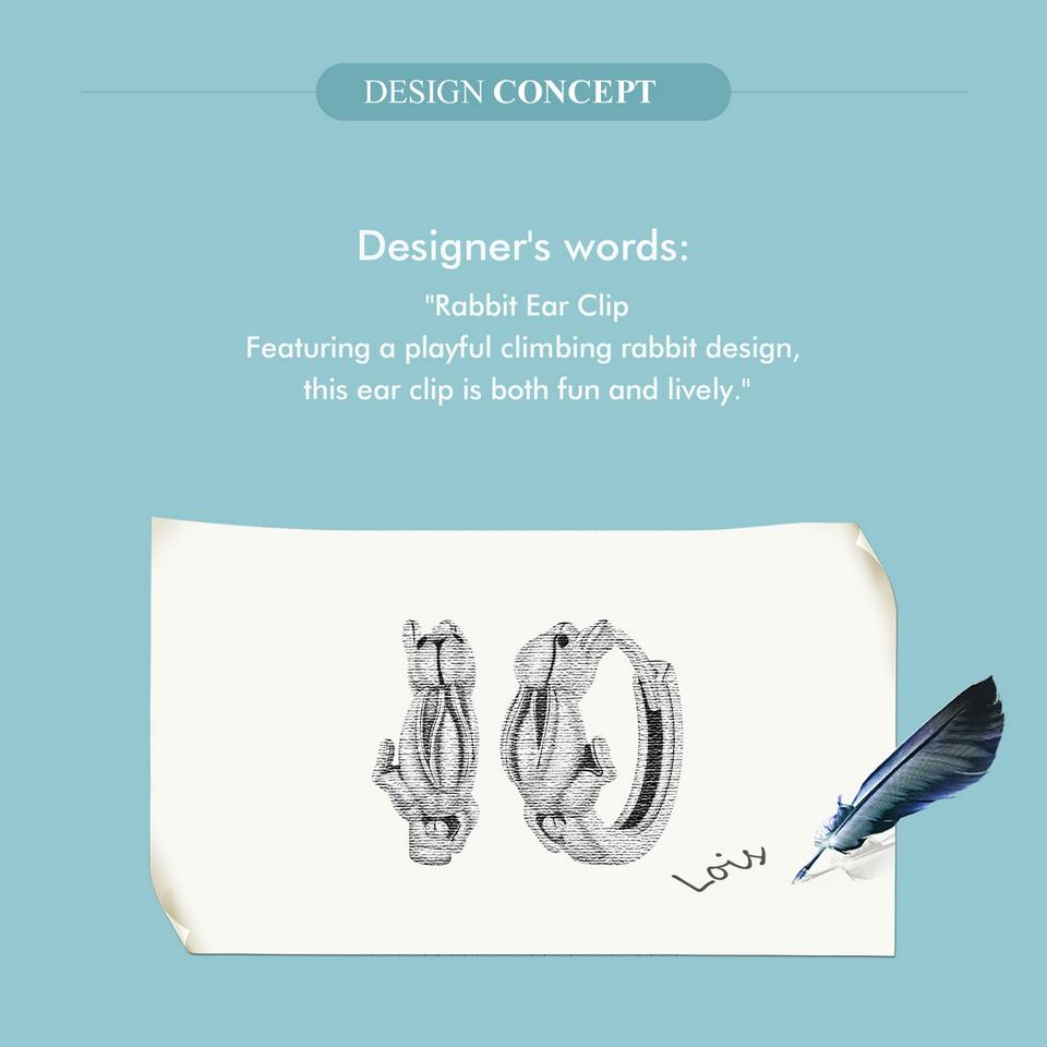 WOSTU 925 Sterling Silver Original Rabbit Hoop Earrings For Women Lovely Girl Birthday Jewelry Gift