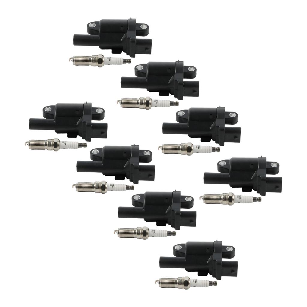 8pcs Ignition Coils+ 8pcs Iridium Spark Plugs for 2018-2014 Chevrolet Silverado 1500 UF742+ 91418